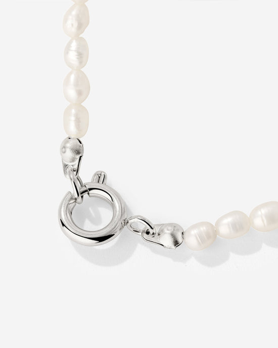 Pearly Charm Necklace Silber