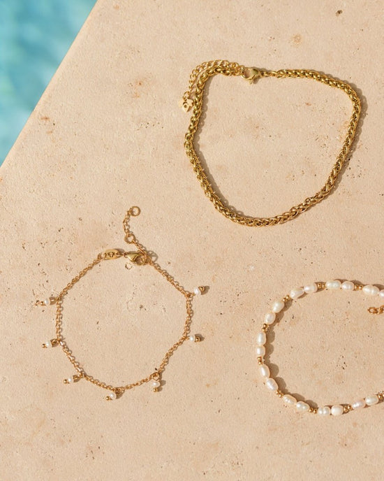 Shiny Pearls Bracelet Roségold