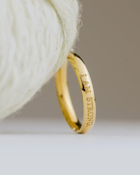I am strong Ring Gold