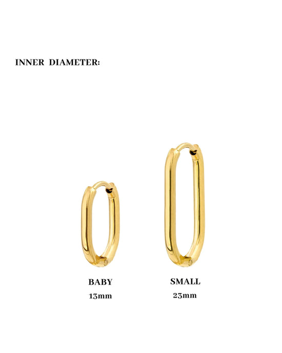 Oval Clean Hoop Bundle Gold