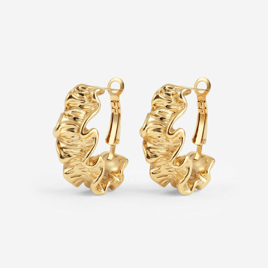 Cute Coral Hoops Gold