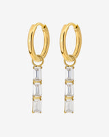 Baguette Bundle Hoop Set Small Gold