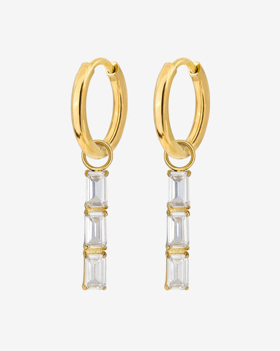 Baguette Bundle Hoop Set Small Gold