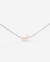 Minimalist Pearl Choker Silber