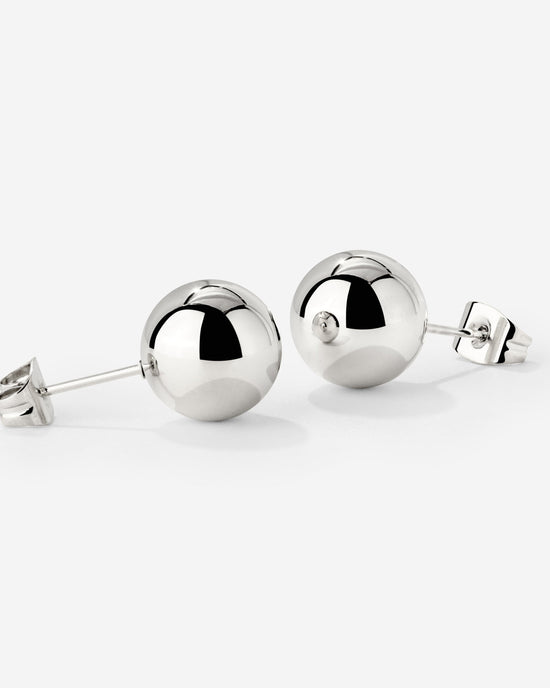 Bubbly Studs Medium Silber