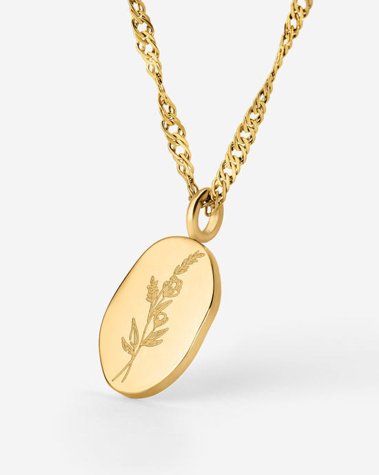 Bouquet Coin Necklace Gold