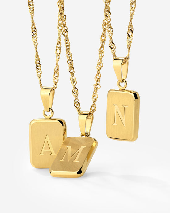Letter Necklace Gold