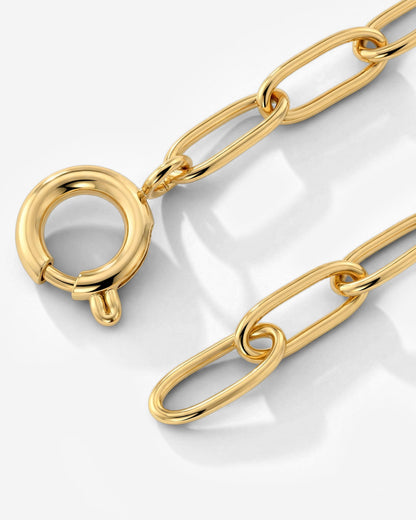 Oval Links Charm Bracelet Gold
