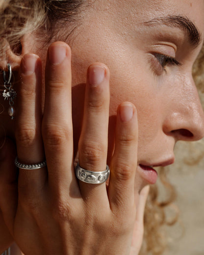 Boho Dots Ring Silber