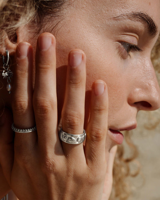 Boho Dots Ring Silber