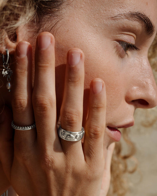 Boho Dots Ring Silber