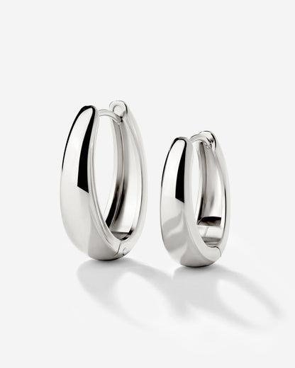 Seeker Hoops Medium Silber