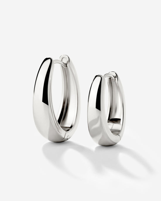Seeker Hoops Medium Silber