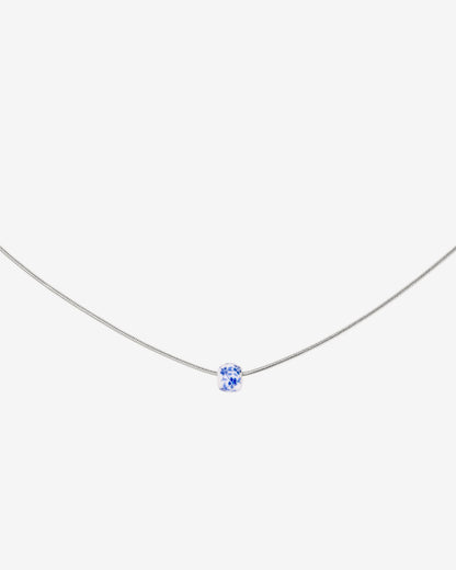 Flower Tile Necklace Silber