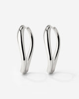 Timeless Oval Hoops Silber