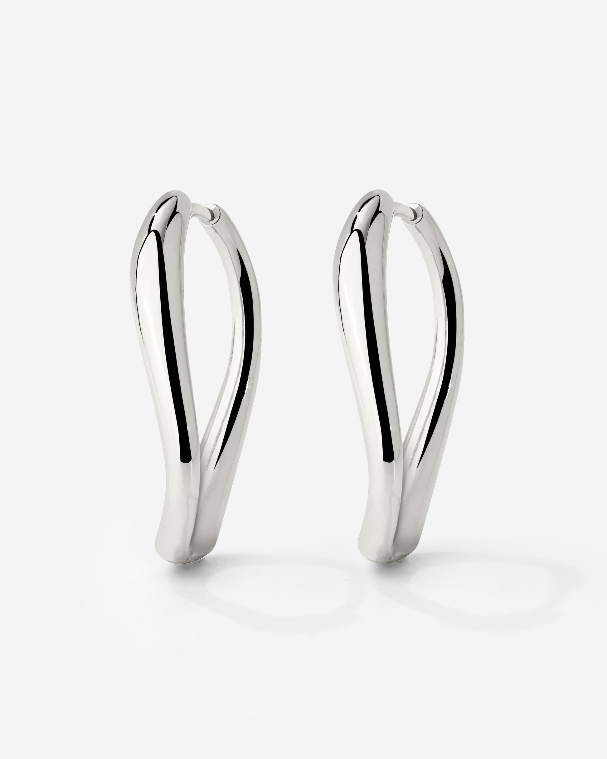 Timeless Oval Hoops Silber
