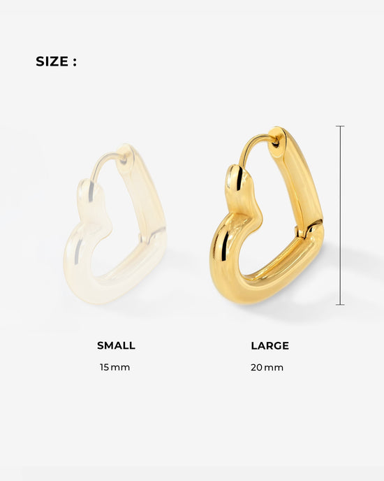 Phat Heart Hoops Large Roségold