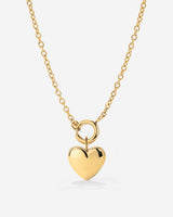 Lovely Heart Classic Chain Necklace Set Gold