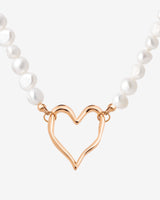 Melting Heart Pearl Necklace Roségold