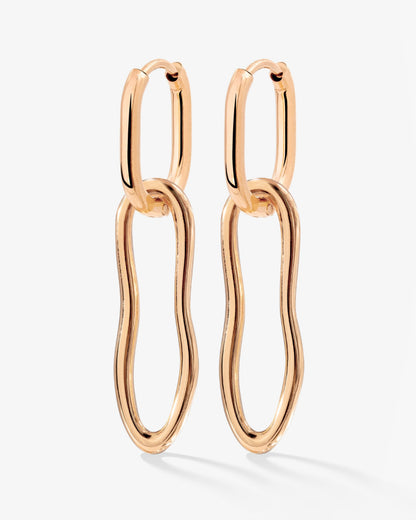 Blending Shapes Oval Hoop Set Baby Roségold