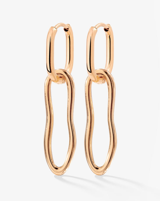 Blending Shapes Oval Hoop Set Baby Roségold
