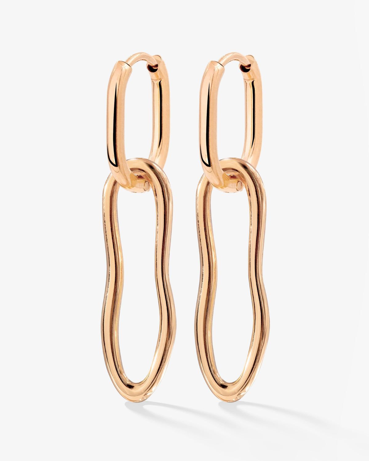 Blending Shapes Oval Hoop Set Baby Oro Rosa