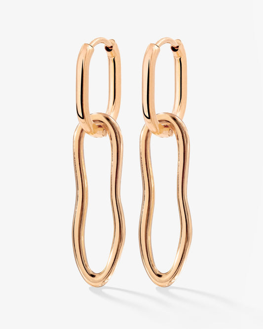 Blending Shapes Oval Hoop Set Baby Roségold