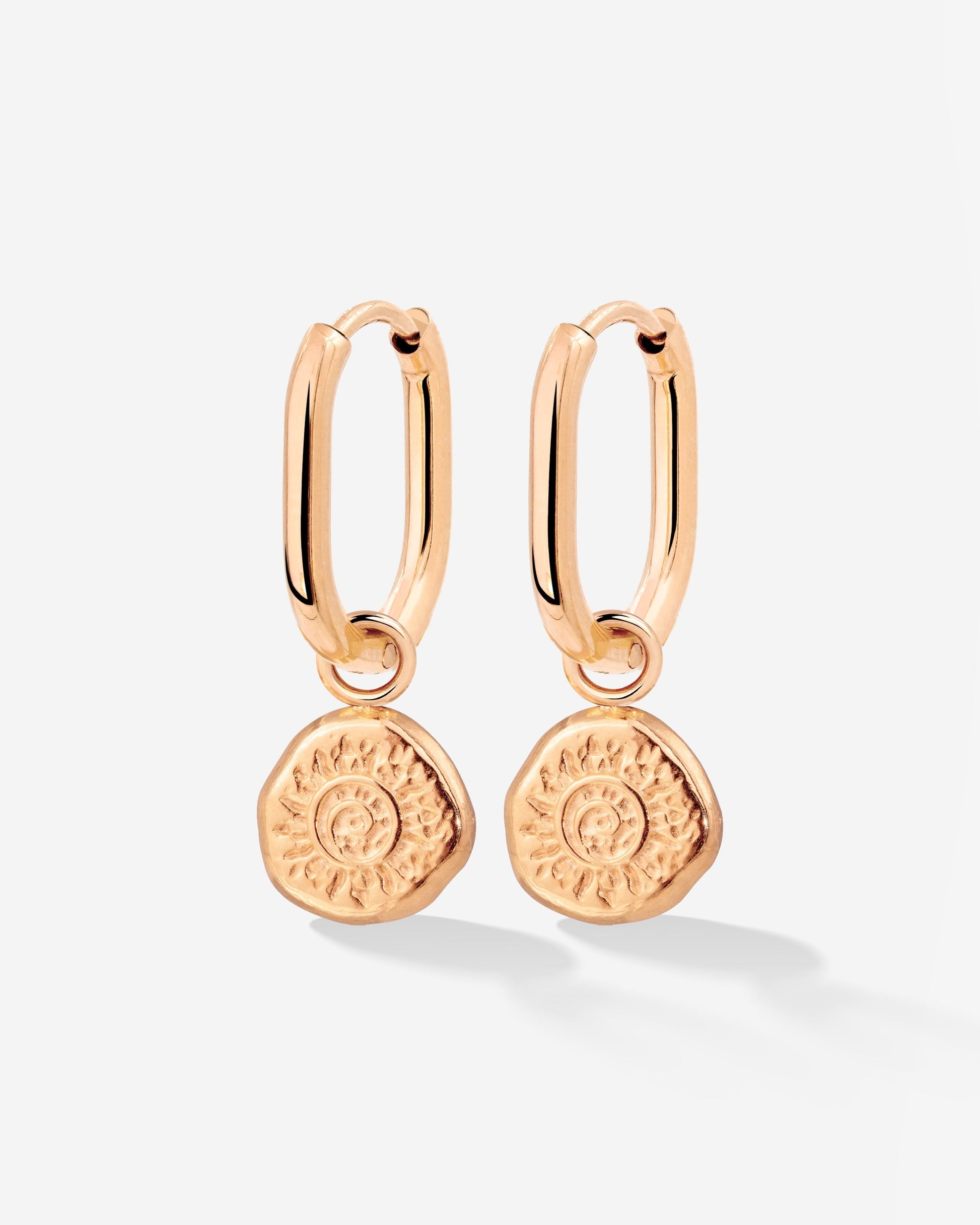 Sun Seeker Oval Hoop Set Baby Roségold