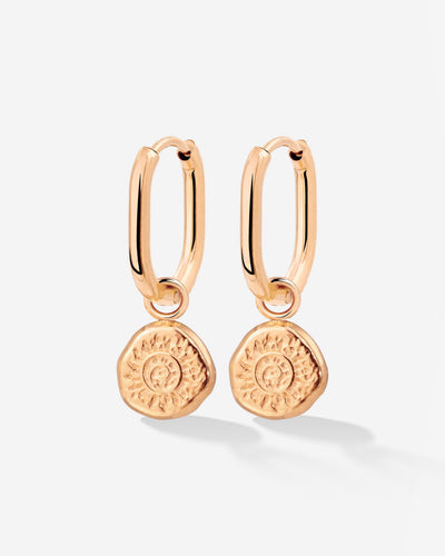 Sun Seeker Oval Hoop Set Baby Roségold