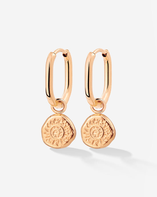 Sun Seeker Oval Hoop Set Baby Roségold