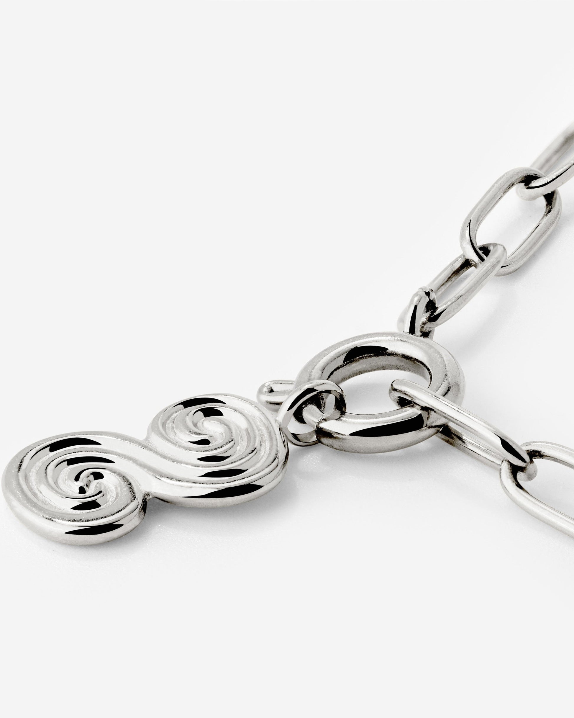 Serpent's Whisper Oval Links Necklace Set Silber