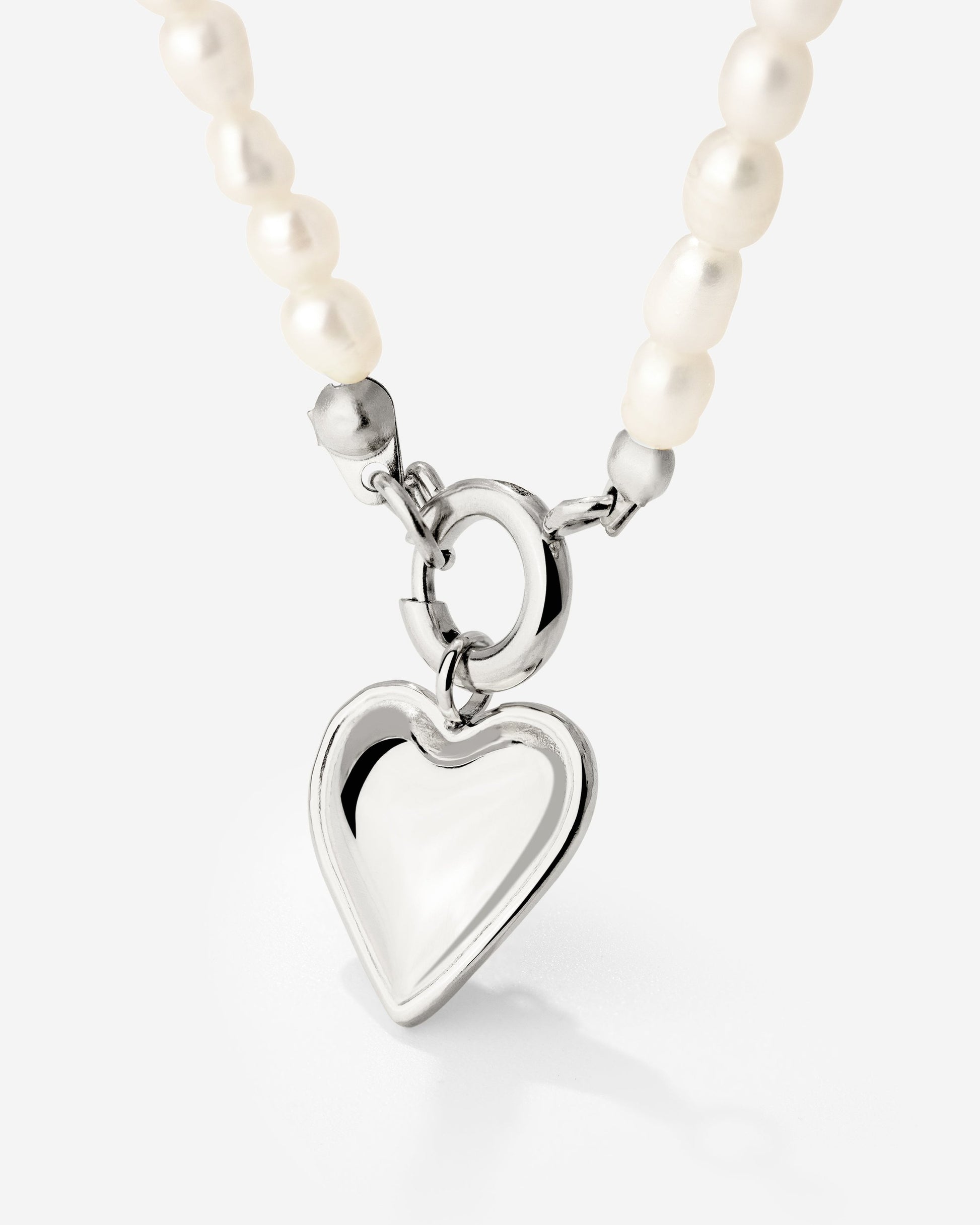 Heartie Pearly Necklace Set Silber