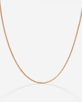 Squared Snake Chain Necklace Roségold