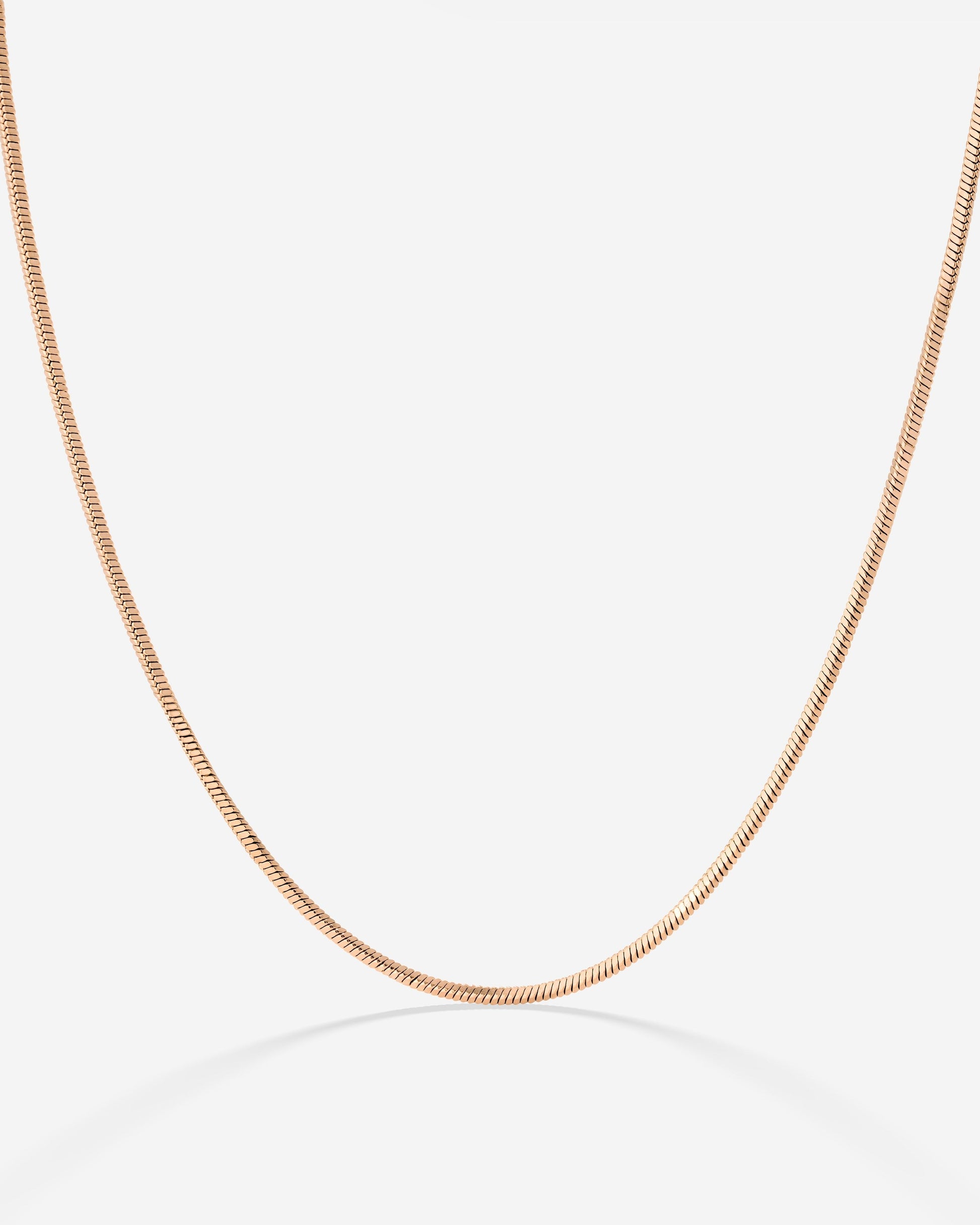 Squared Snake Chain Necklace Roségold