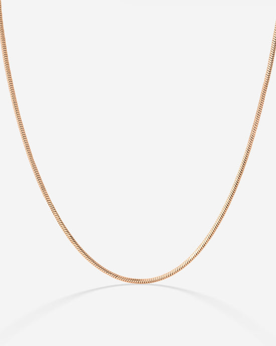 Squared Snake Chain Necklace Roségold