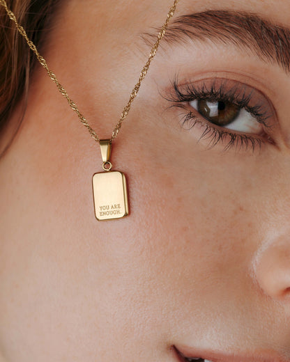 You are enough Necklace Gold