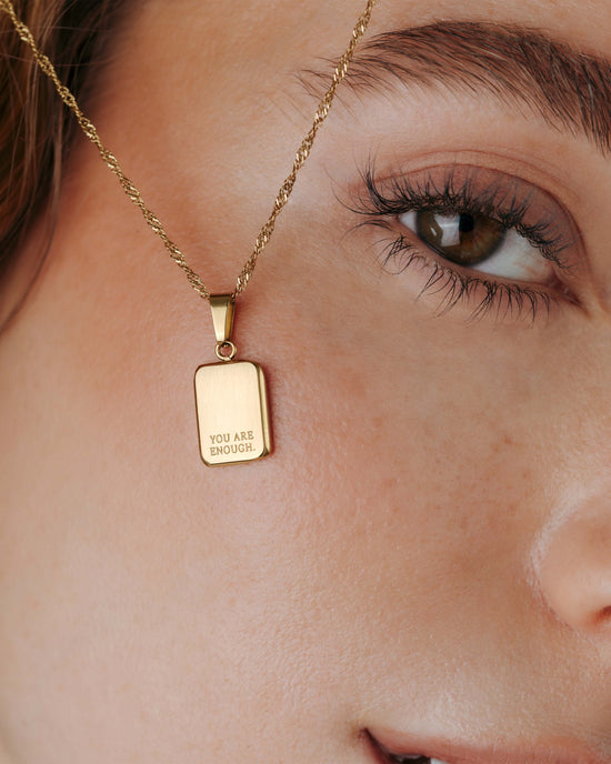 You are enough Necklace Gold