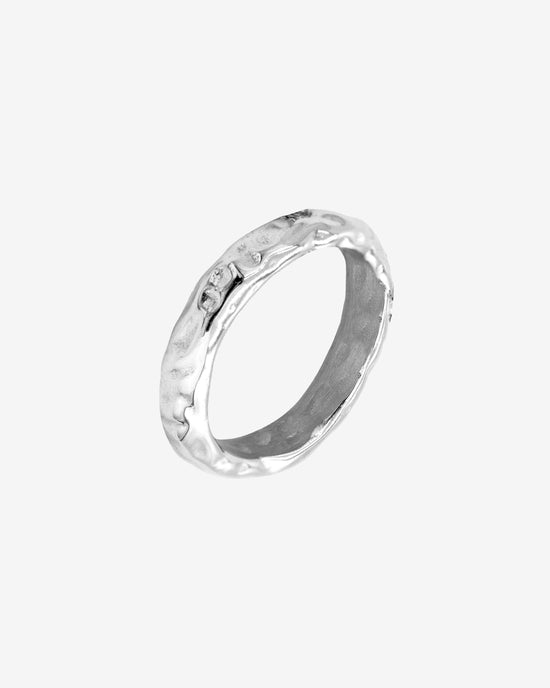 Hammered Unity Ring Silber