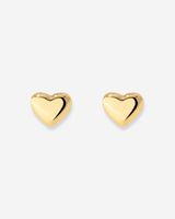 Lovely Heart Studs Gold