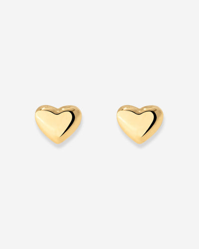 Lovely Heart Studs Gold