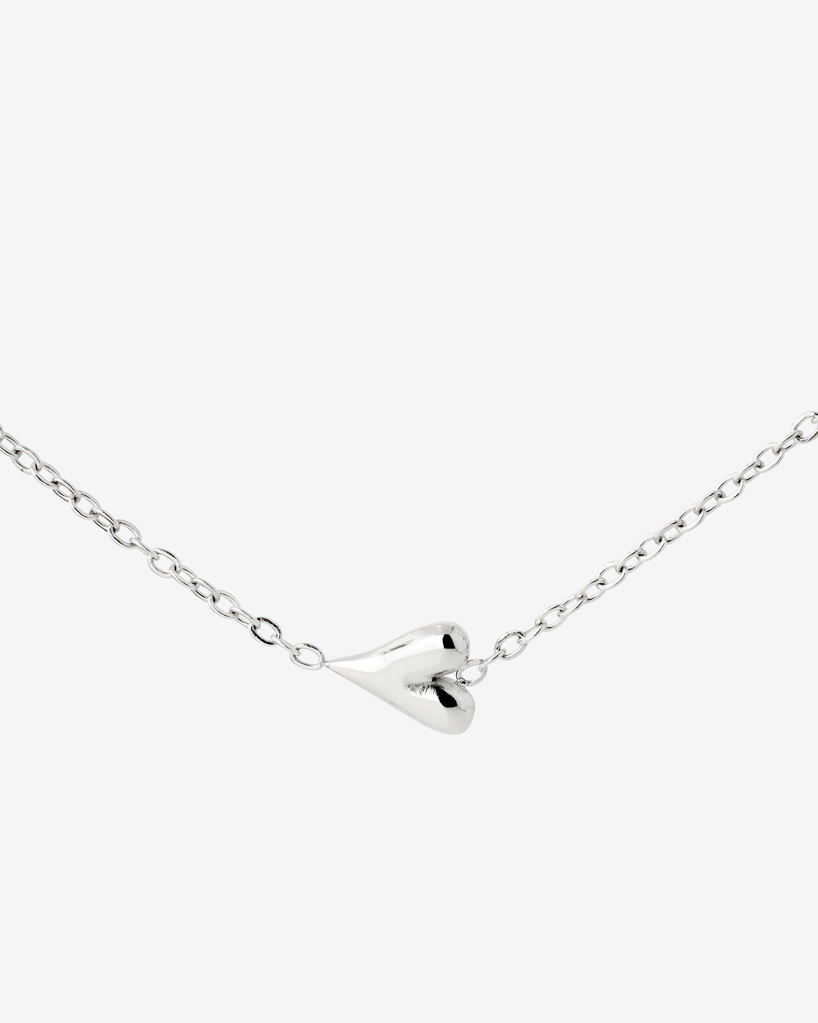 Flowy Heart Necklace Silber