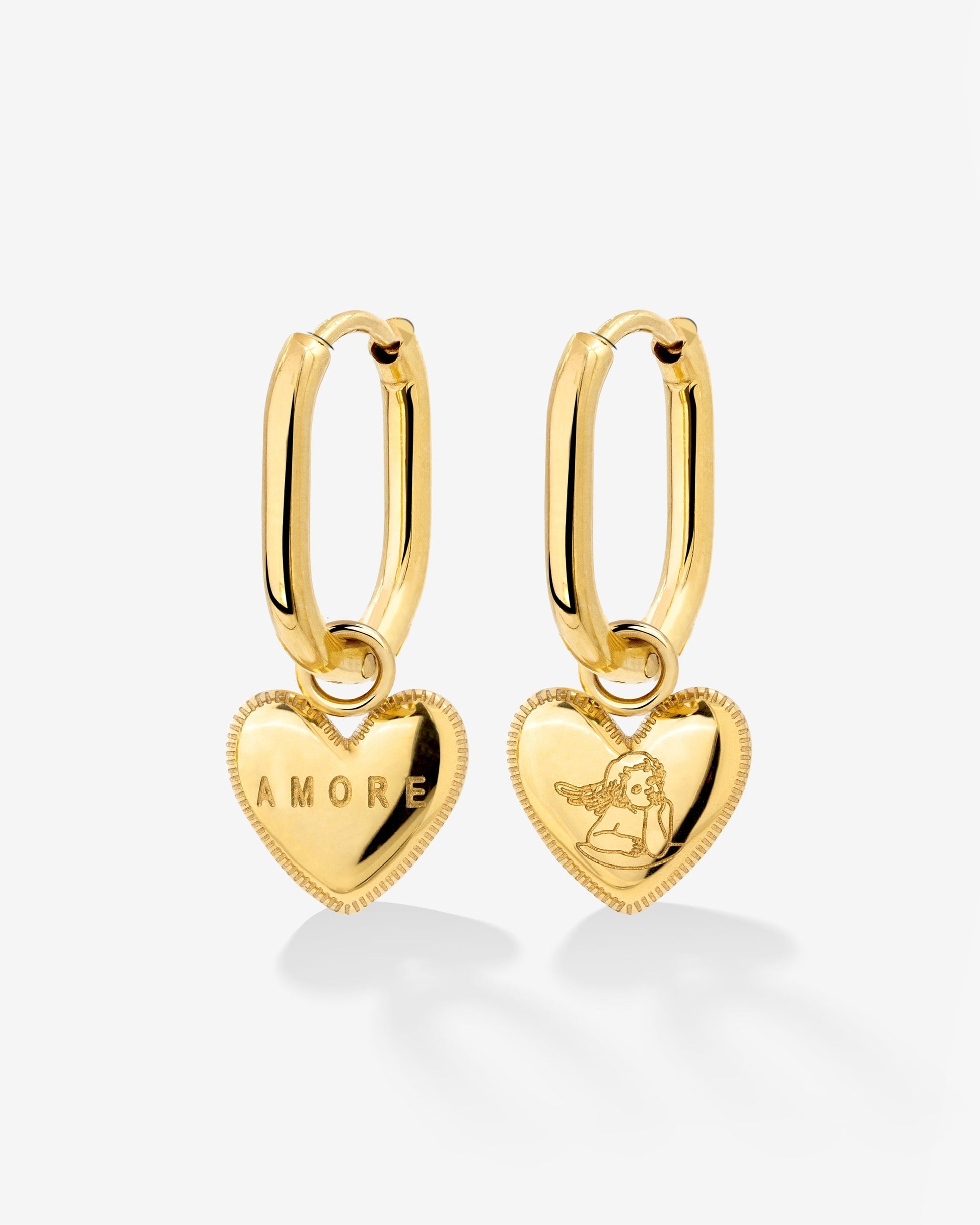 Amore Mio Oval Hoop Set Baby Gold