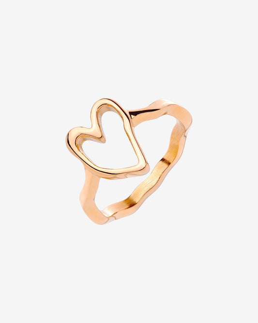 Flowy Heart Ring Roségold