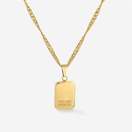 You are enough Necklace Gold