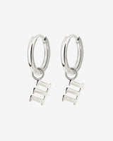Angel Number 111 Hoop Set Small Silber