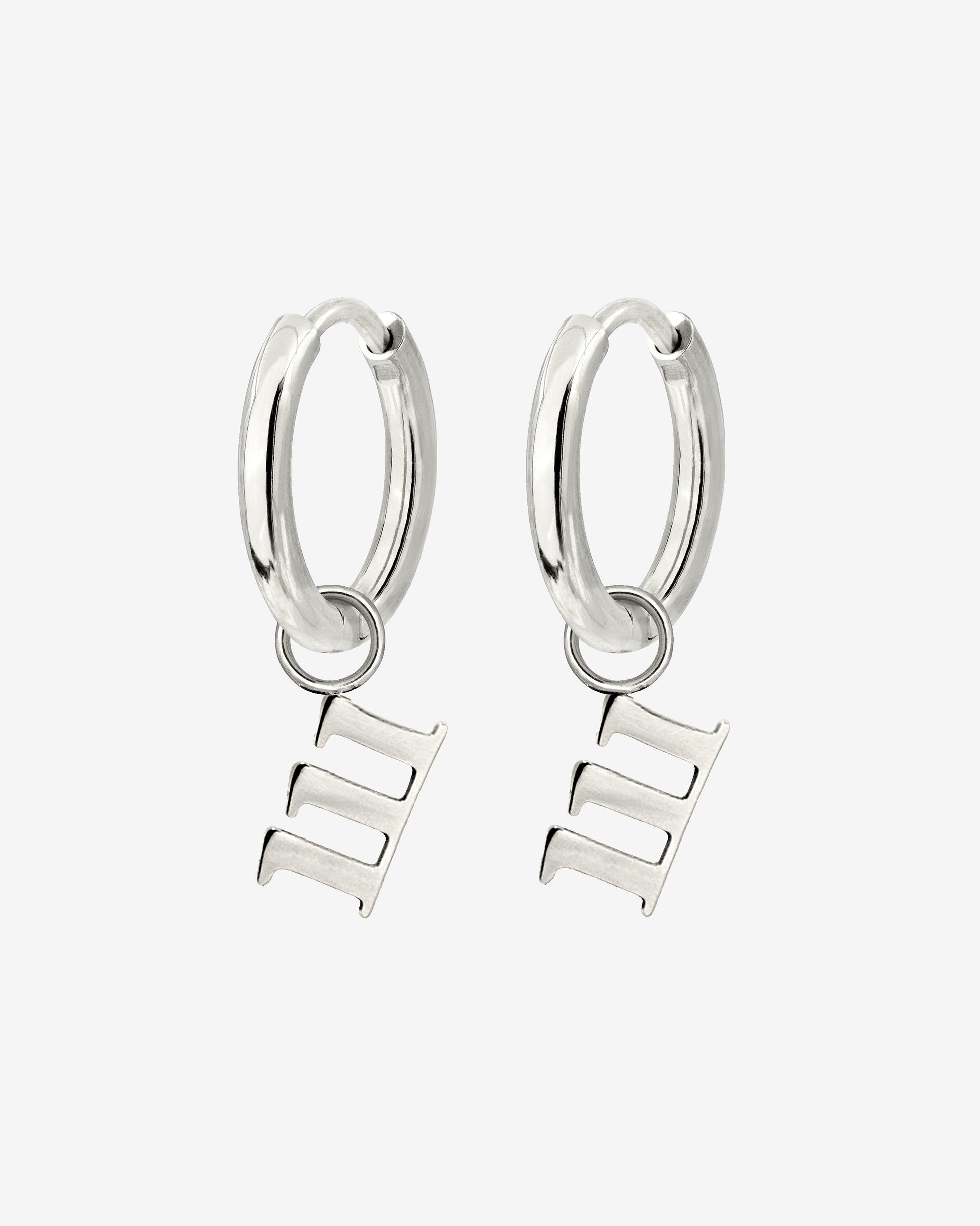 Angel Number 111 Hoop Set Small Silber