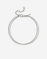 Duo Beads Bracelet Silber