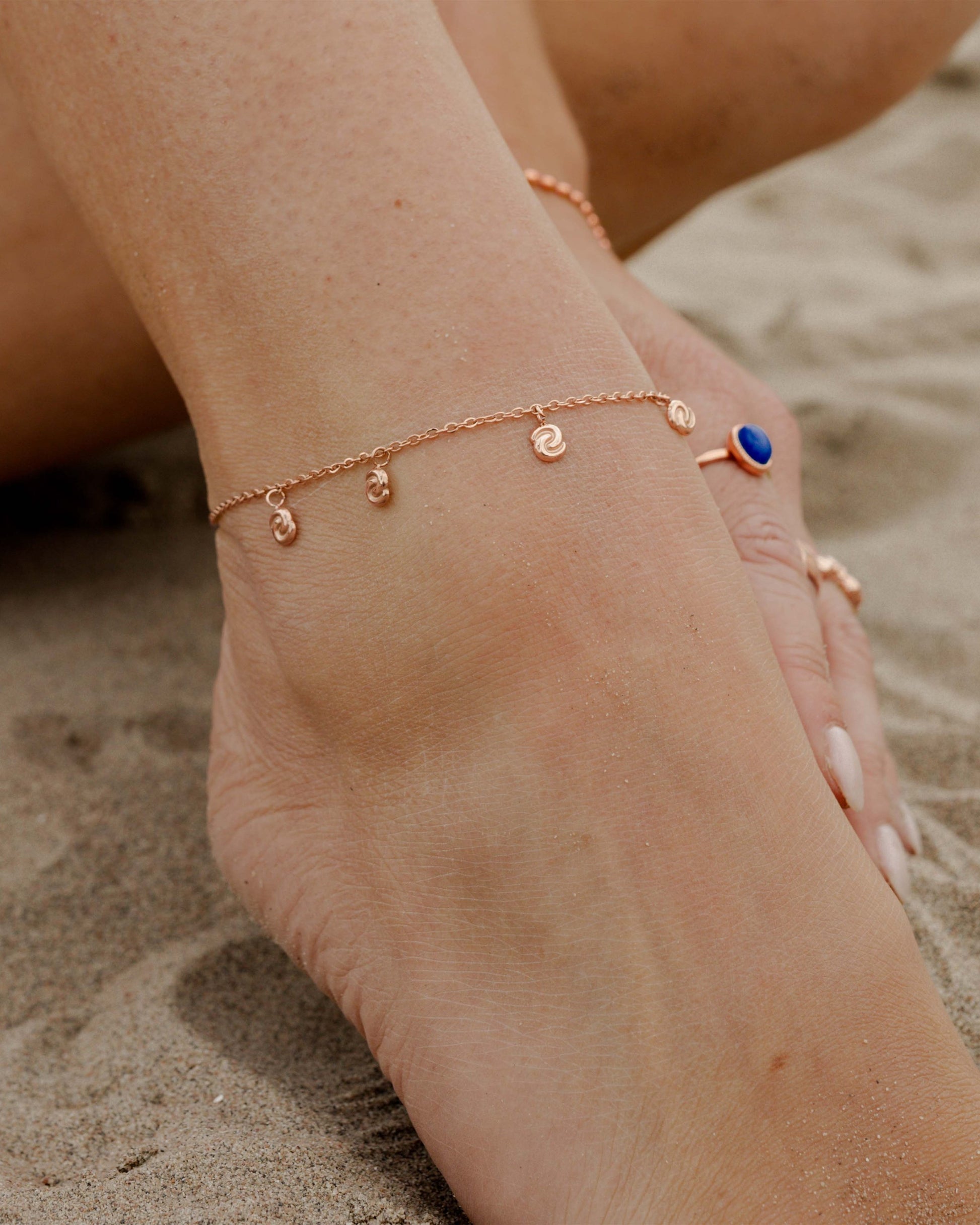 Tides of Time Anklet Roségold