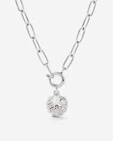 Ocean Lovers Oval Links Necklace Set Silber