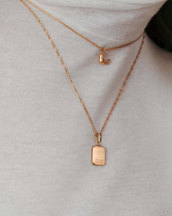 You are enough Necklace Roségold